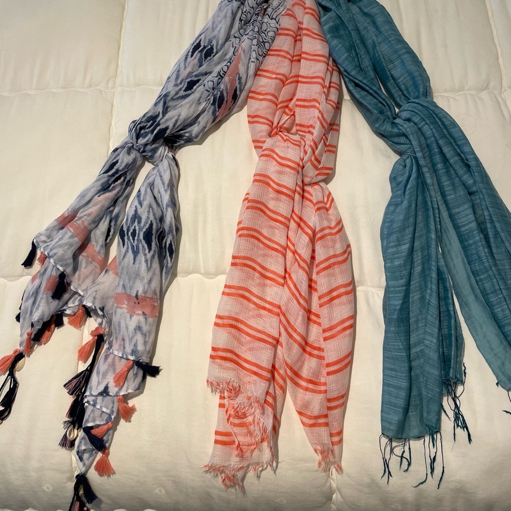 Trio of pretty scarves